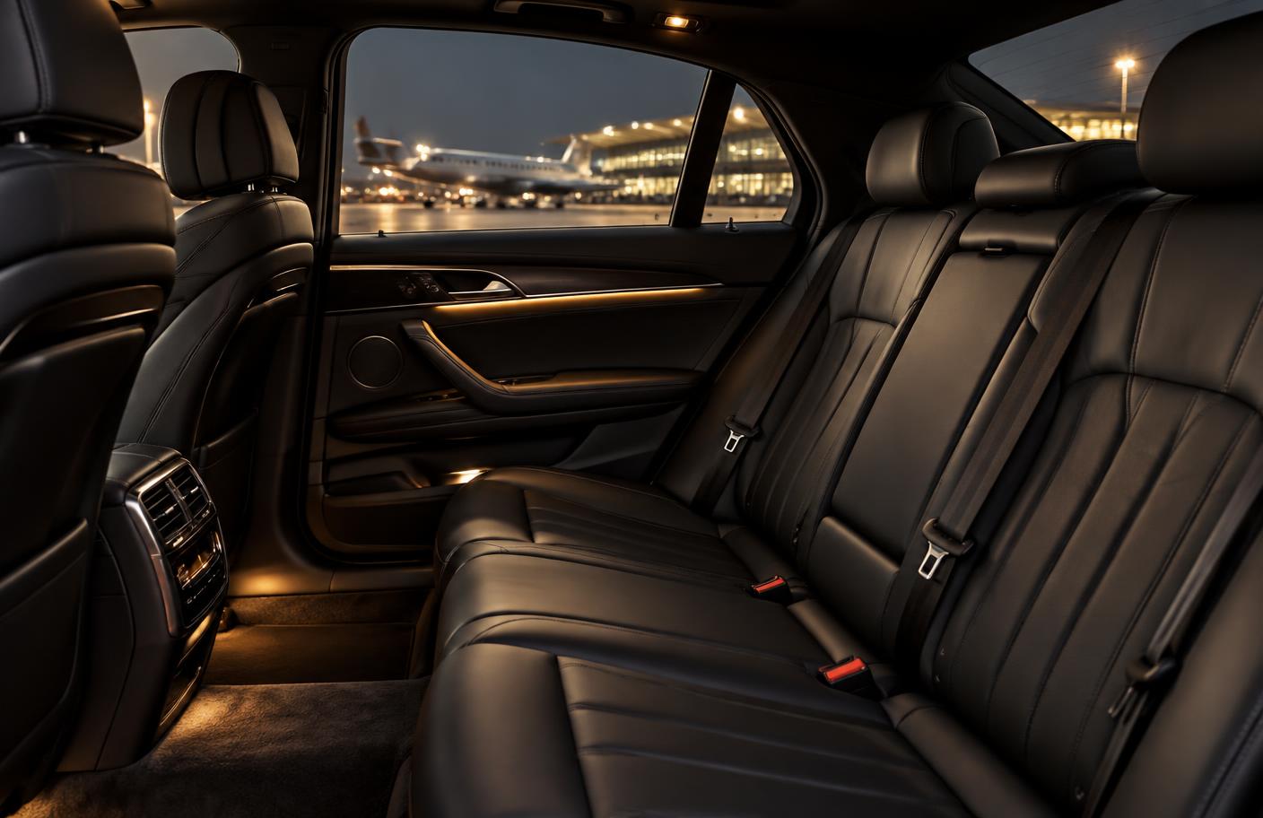 Komfortabler Innenraum einer Business-Limousine
